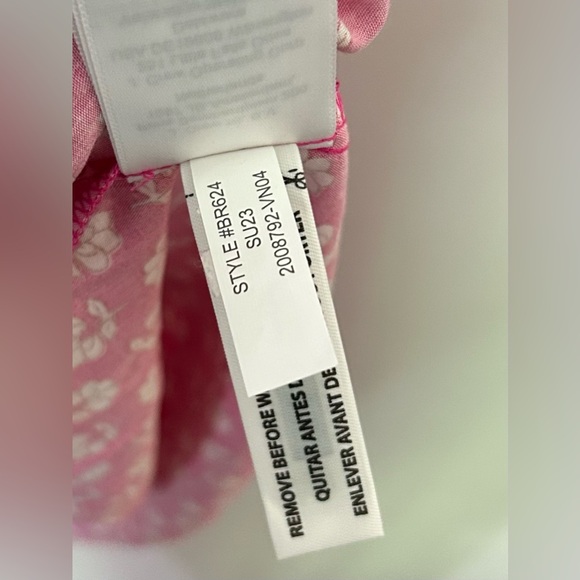 J Crew V Neck Midi Dress Size 6 Pink White Floral Tiered Summer Sundress Pockets - Picture 10 of 10